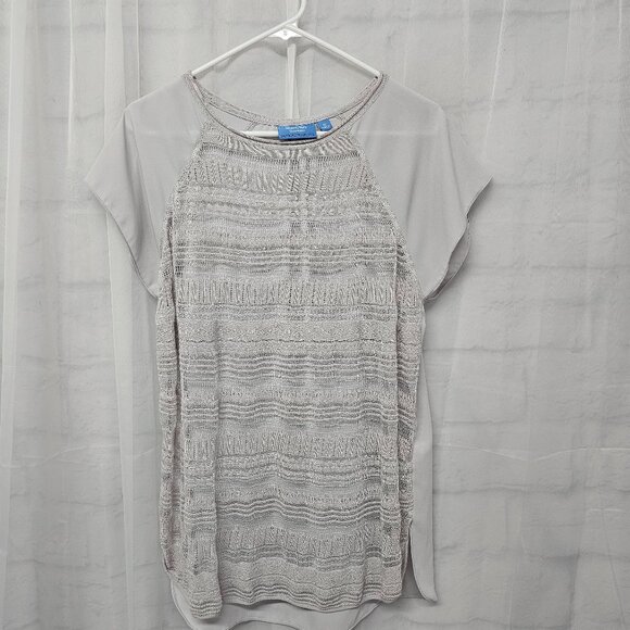 Simply Vera Vera Wang Tee Gray Sheer Mesh Whimsigoth Fairy Twee M - Picture 6 of 11